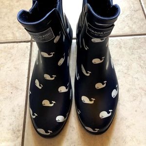Ankle-high Navy Blue Rain boots